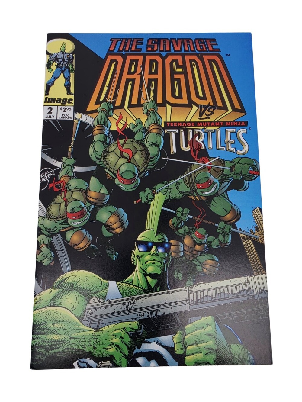Savage Dragon vs Teenage Mutant Ninja Turtles TMNT #2 Image (1993) Vanguard #0